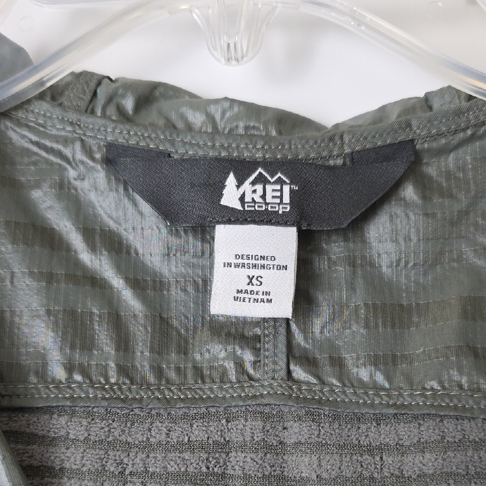 REI Olive Green Hooded Lightweight Vest. Size XS - Picture 2 of 11